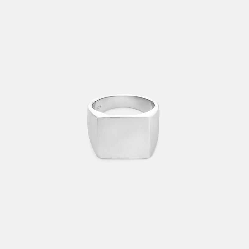 Square Signet Ring Silver